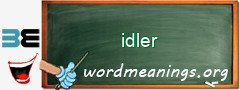 WordMeaning blackboard for idler